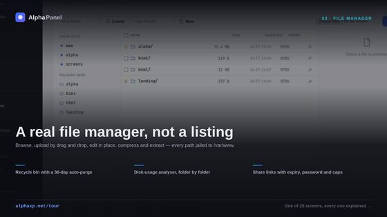 File manager banner