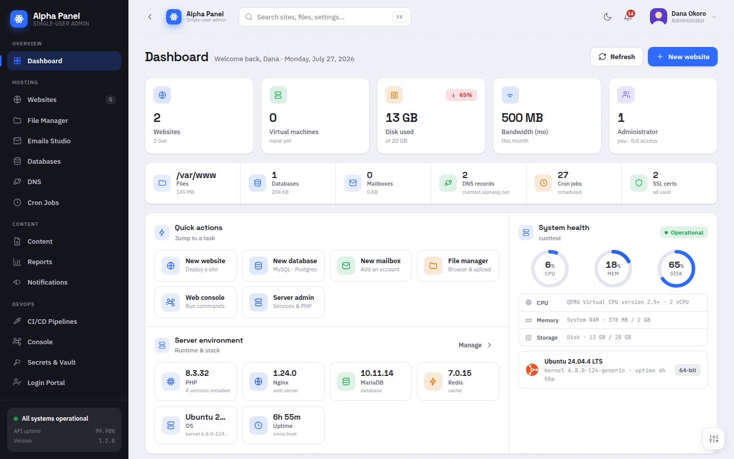 Dashboard